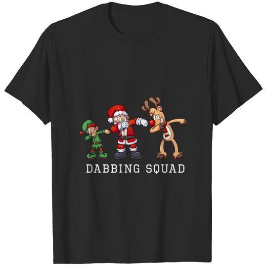 Dabbing Santa Elf Friends Christmas Xmas Gift For T-shirt