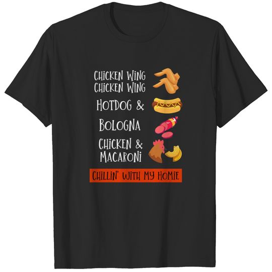 Chicken Wing Chicken Wing Hotdog and Bologna T-shirt