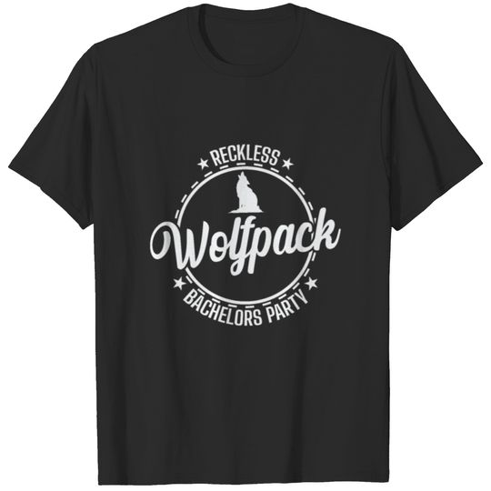 groom wolf pack pack party T-shirt
