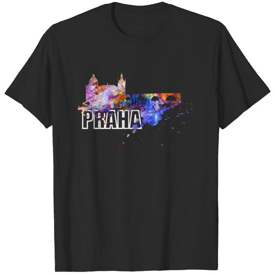 Prague Czech Republic Skyline Capital Czech T-shirt