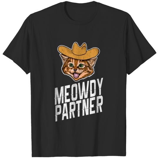 Meowdy Cat Cat Texas Western Cowboy T-shirt