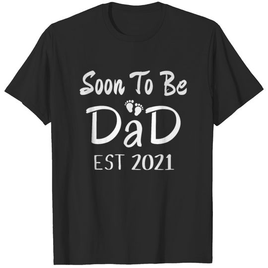Mens Soon To Be Daddy Est.2021 Pregnancy Announcem T-shirt