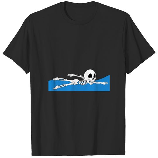 Halloween Skeleton Swimmer All Hallows' Eve Gift f T-shirt