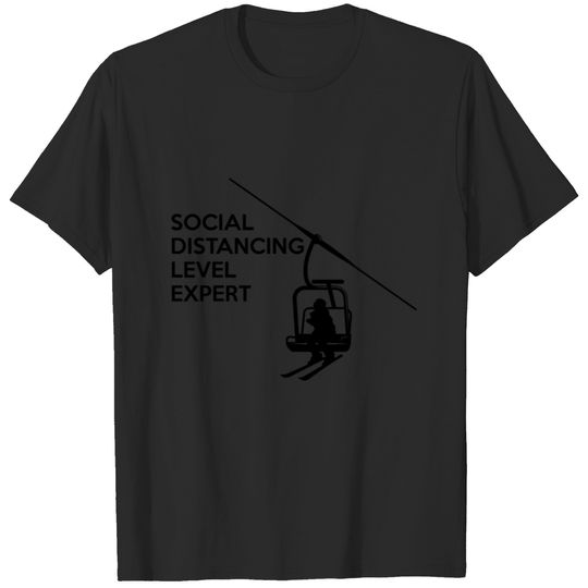 Social distancing expert skiing gift vacation T-shirt