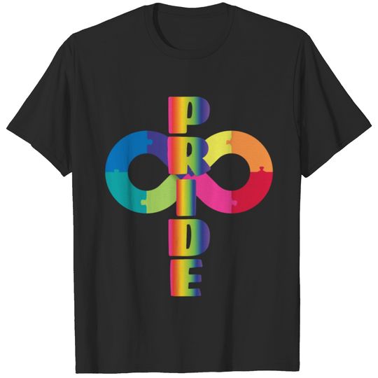 Rainbow Pride Infinity Shirt Celebrate Autism T-shirt