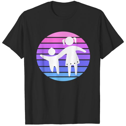Children playing in the Sunset T-shirt