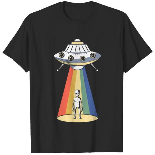 Funny Alien UFO Retro Alien Lover T-shirt