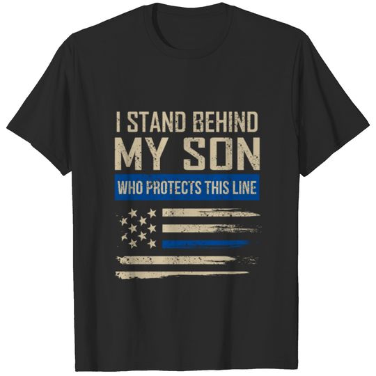 Law Enforcement Police Son Family Blue Thin Line T-shirt