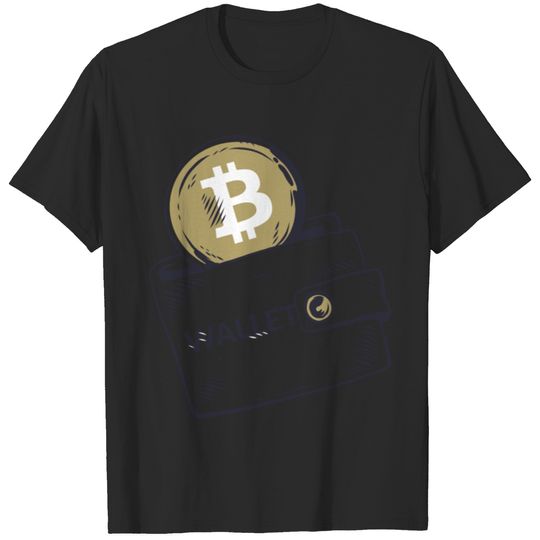 Bitcoin Wallet Crypto Logo Design T-shirt