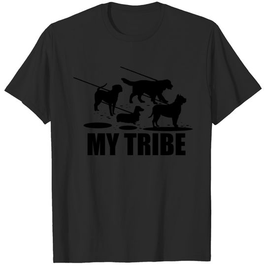 My tribe dog black T-shirt