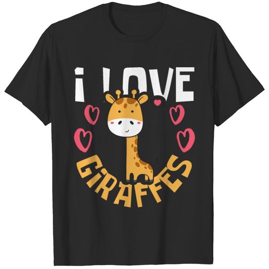 I Love Giraffes Giraffe Lover For Kid Toddler T-shirt