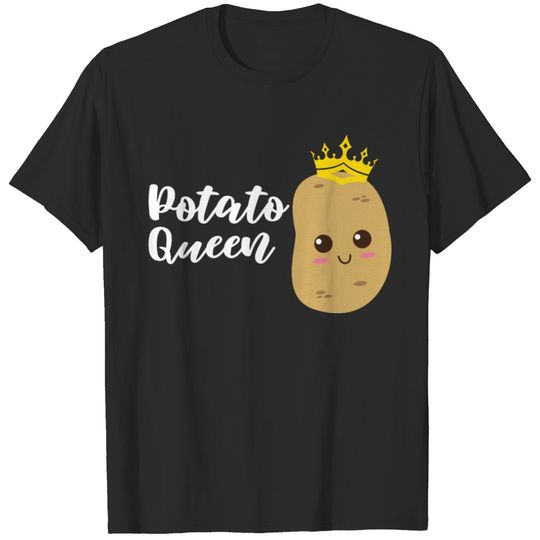 Potato queen vegan saying gift plants T-shirt