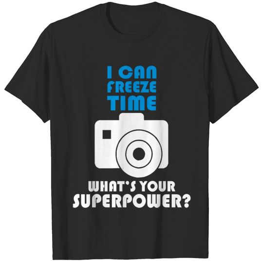 Freeze Time Camera Photography T-shirt