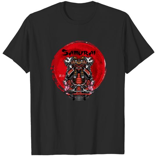 Samurai Warrior Sword Japan Motif T-shirt
