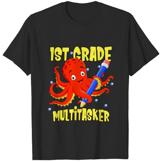 1st Grade Cute Octopus First Grader School Kids T-shirt