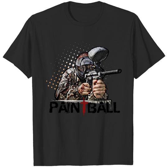 Paintball player vector illustration T-shirt