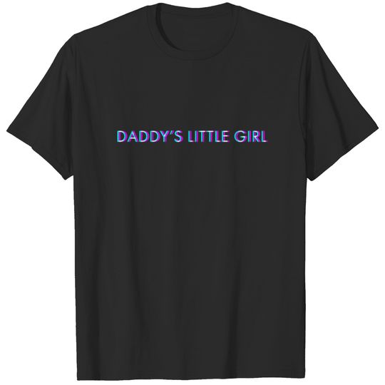 Daddy's Little Girl Anaglyph Glitch Art Vaporwave T-shirt