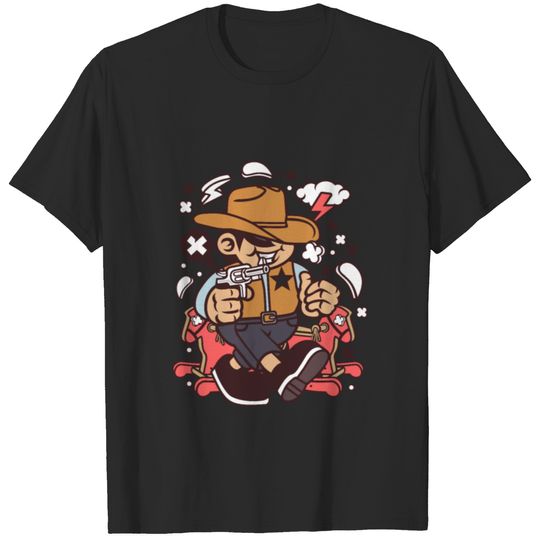 Cowboy Kid for animated characters comics and pop T-shirt