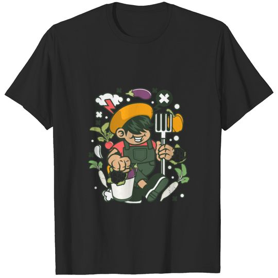 Farmer Kid for animated characters comics and pop T-shirt