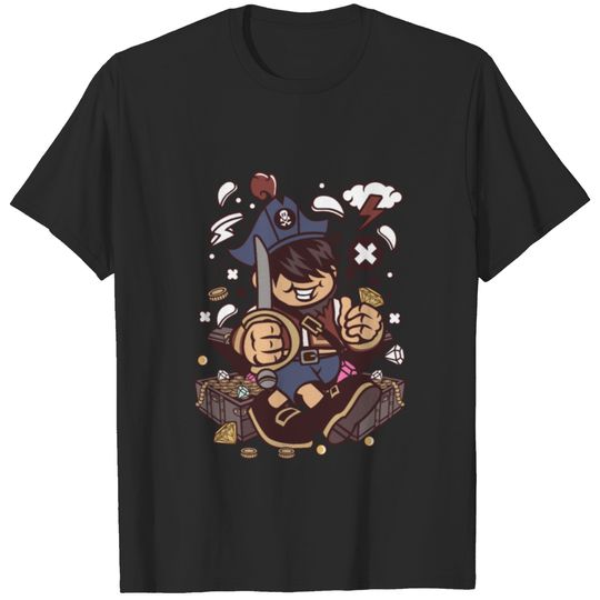 Pirate Kid for animated characters comics and pop T-shirt