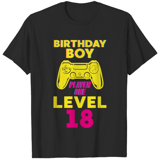 Birthday boy level gift parties years T-shirt