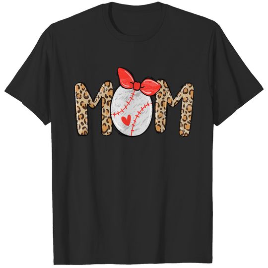 Mom Life Baseball Softball Women Mothers Day T-shirt