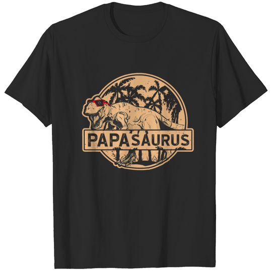 Papasaurus T Rex Dinosaur Papa Saurus T-shirt