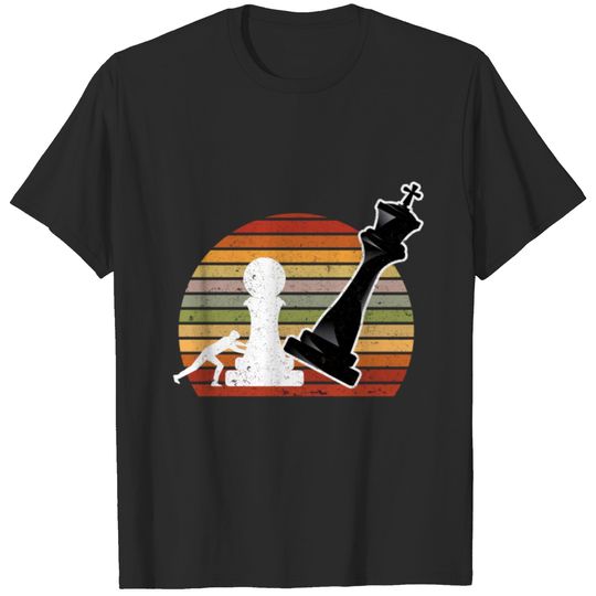Pawn King Vintage Checkmate Chess Player Gift T-shirt
