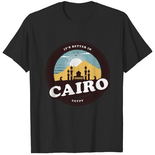 Cairo Egypt Vintage Mosque Design T-shirt