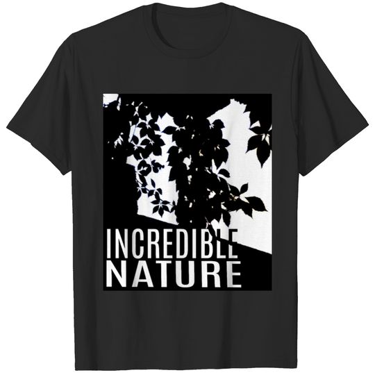 Incredible nature on black T-shirt