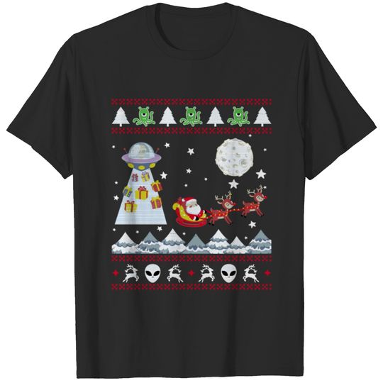 Alien And Santa Christmas Gifts S For Women Men T-shirt