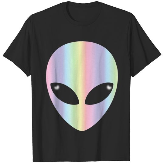 Alien Head Colorful Alien T-shirt