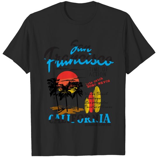 San Francisco summer Vintage Surfer T-Shirt T-shirt