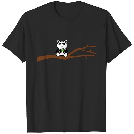 Panda on tree branch T-shirt