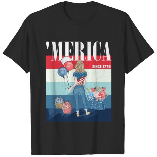 Merica Happy Fourth of July Celebrations American T-shirt
