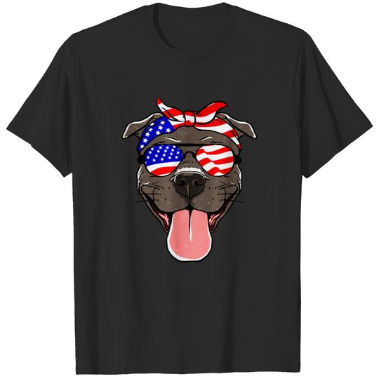 Fourth of July Dog Lovers Patriotic Pup T-shirt
