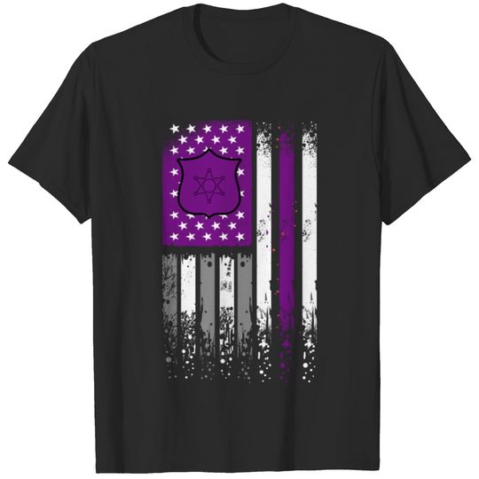 Security Guard Officer Thin Purple Line T-shirt