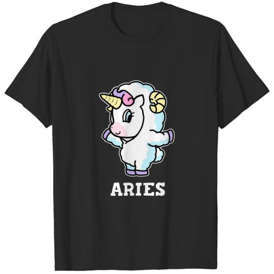 Aries Birthday Gift Zodiac Sign Unicorn Costume T-shirt