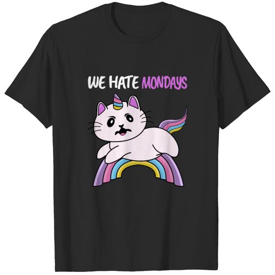 Funny Unicorn Cute We Hate Mondays Unicorn T-shirt
