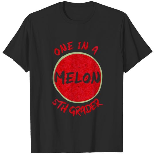 One In A Melon 5th grader Half Watermelon Graphic T-shirt