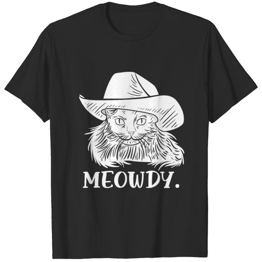 Meowdy Texas Cat Meme Cat Lover T-shirt