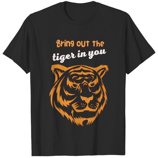 tiger face design T-shirt