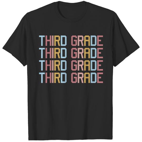 Third Grade Retro Color T-shirt