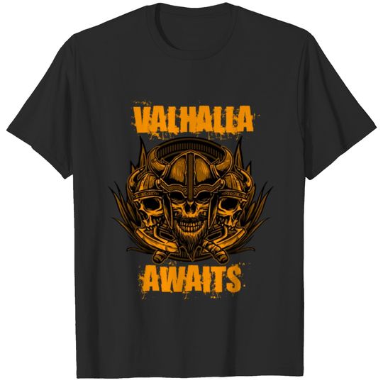 Valhalla Awaits Warrior Viking Norse Mythology T-shirt