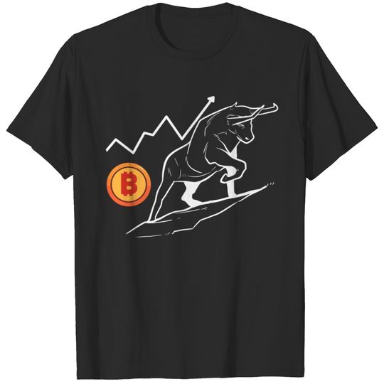 Crypto Trader Hodl Cryptocurrency Bull Bitcoin T-shirt