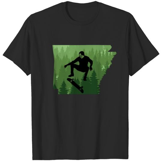 Arkansas Skateboarding Shirt, AK Skateboarder Shir T-shirt