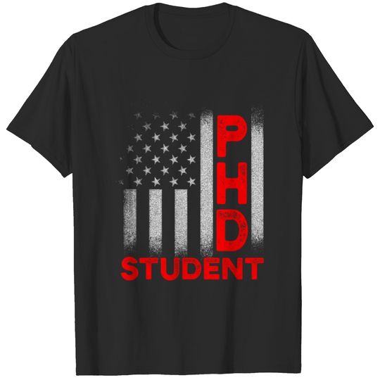 Ph.D Student Dissertation US Flags Doctorate T-shirt