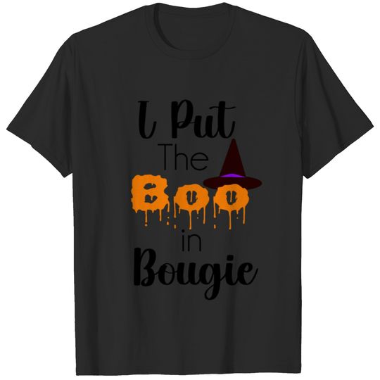 Orange and Black I Put the Boo in Bougie Halloween T-shirt