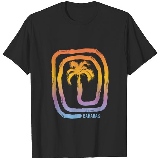Cool Bahamas Beach Palm Tree Vacation Souvenir T-shirt
