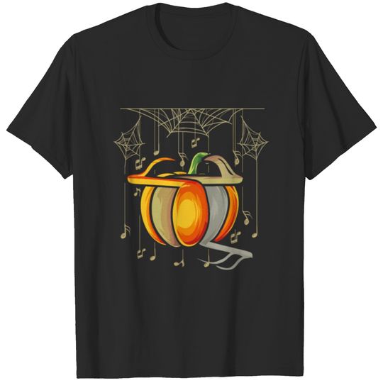 Halloween Pumpkin Music Symbols Music Teacher T-shirt